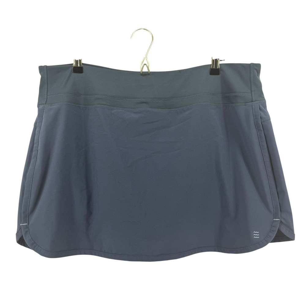 Free Fly Bamboo Lined Breeze Skort Womens XXL Dark Gray Athletic UPF 50+‎
